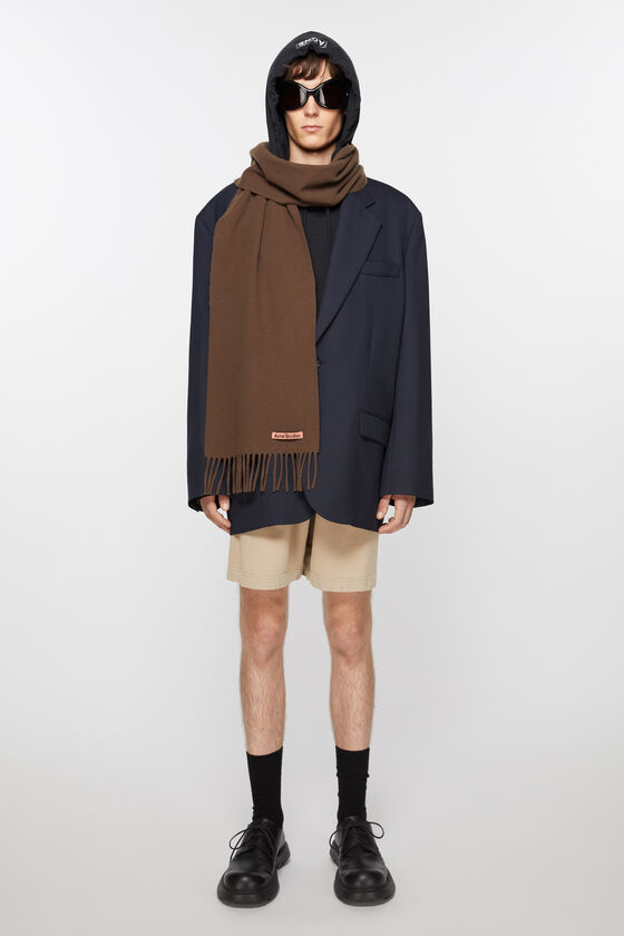 (image for) Advanced Fringe wool scarf - skinny